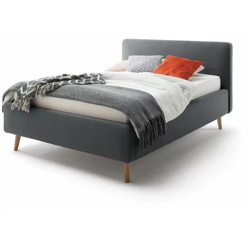 Meise Möbel temno siva zakonska postelja Mattis, 140 x 200 cm