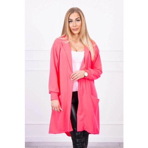 Kesi Oversize pink neon cape with hood Cene