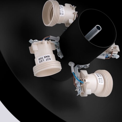 Sollux SL.1678 - plafonska lampa omiq 4xE27/15W/230V prečnika 30 cm crna Slike