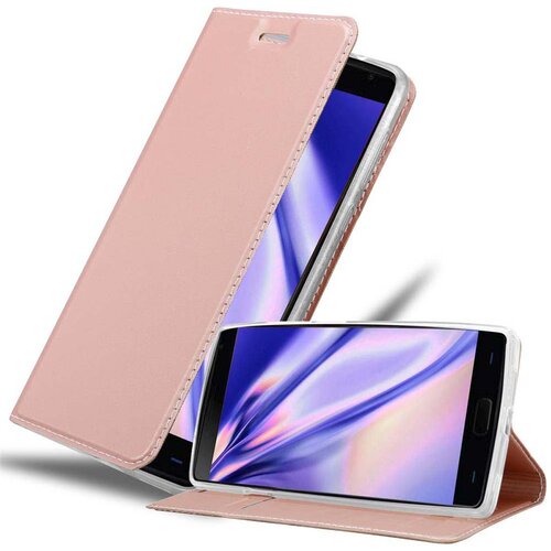 Cadorabo Ohi&scaron;je, združljivo z OnePlus 2 v klasična rožnata zlata - Za&scaron;čitni ovitek z magnetnim zapiranjem, stoječo funkcijo in režo za kartice, (20561798) Cene