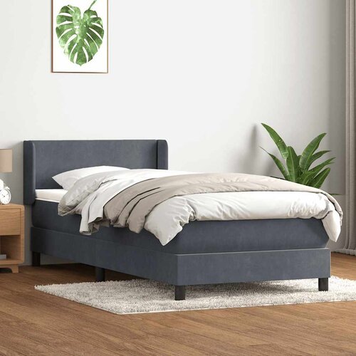 Box Spring krevet s madracem tamno sivi 80x210 cm bar&scaron;un Cijene