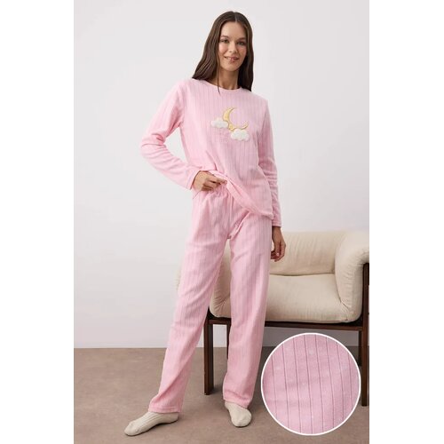TRENDYOLMILLA Ženski set pidžame Thmaw26Pt00193, Roze Cene