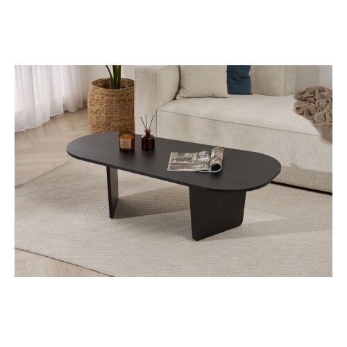 Hanah home sto za kafu ovalis wood black Slike