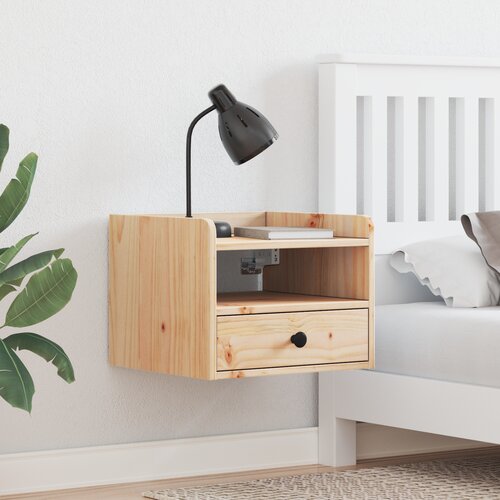 VidaXL Noćni ormarići 2 pcs Smeđa 38 x 36 x 29,5 cm Čvrsta borova drva Slike
