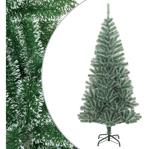 vidaXL Umetna novoletna jelka s snegom zelena 120 cm Cene