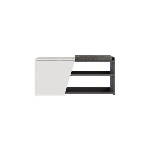 Hanah home cipelarnik fiona bench anthracite white Slike
