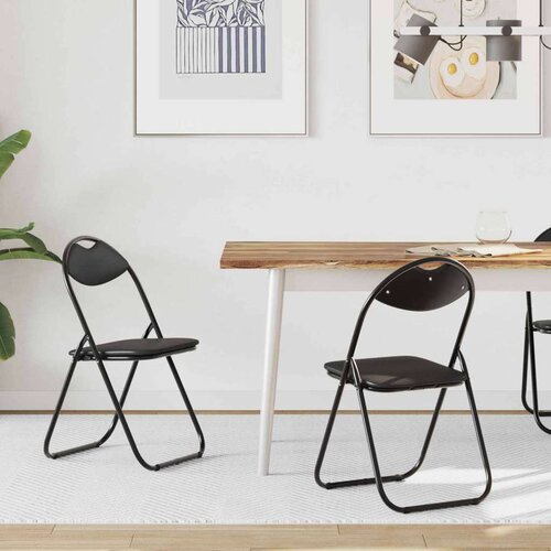  Zložljiva stolica 2 pcs Črna 48 x 43,5 x 81 cm Umjetno usnje, (5000296816) Cene