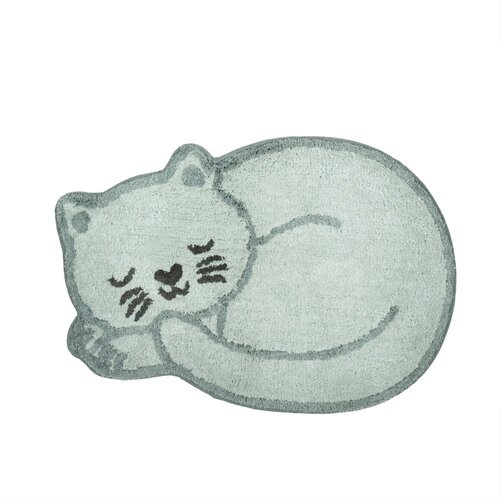 Sass &amp;amp; Belle Svetlo modra bombažna otro&amp;scaron;ka preproga 43x60 cm Sleeping Cat &amp;ndash; Slike