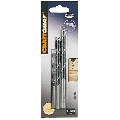 CRAFTOMAT Set svrdla za drvo (3 -dij., Radni promjer: 6 mm - 10 mm) Slike