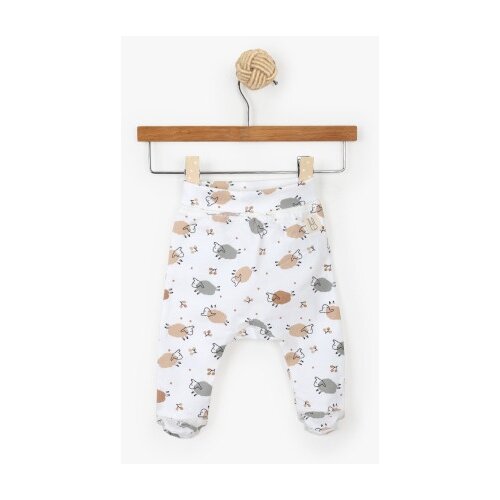 Just kiddin baby otroške dolge hlače s stopali sheep white Cene