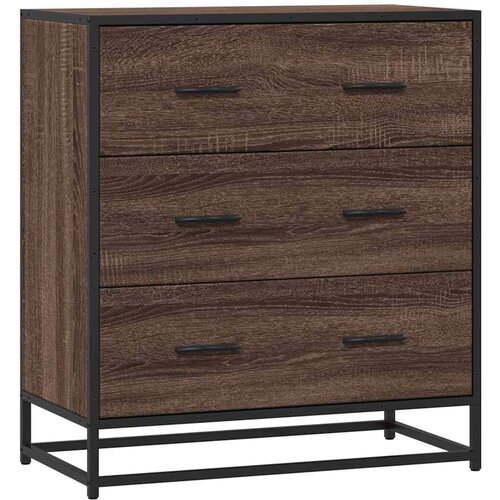 VidaXL Komoda boja hrasta 68x35x76 cm konstruirano drvo i metal Slike