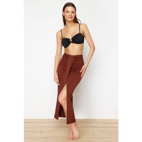 Trendyol Brown Maxi Woven Skirt