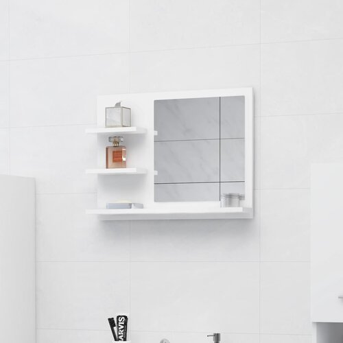 vidaXL Kupaonsko ogledalo bijelo 60 x 10,5 x 45 cm od iverice Cijene