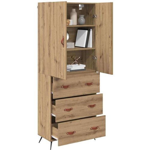 VidaXL Highboard Umjetnički hrast 69,5 x 34 x 180 cm Konstruirano drvo Slike