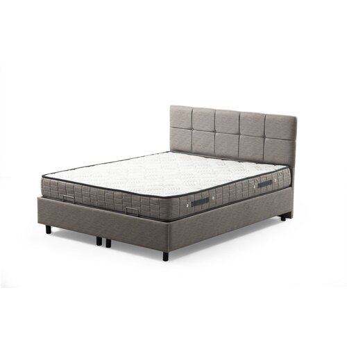 Hanah home Vitalia Set 120 x 200 - Light Grey Light Grey Single Mattress, Base & Headboard Cene