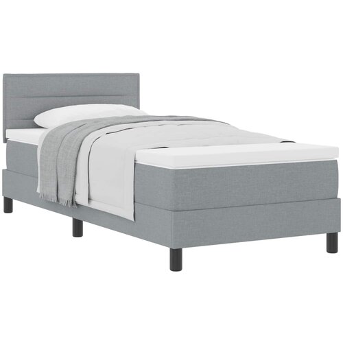  s opruga kutije Svijetlo siva 90 x 190 cm tkanina Slike