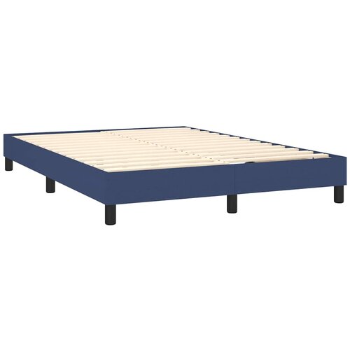  Krevet box spring s madracem LED plavi 140x190 cm od tkanine Slike