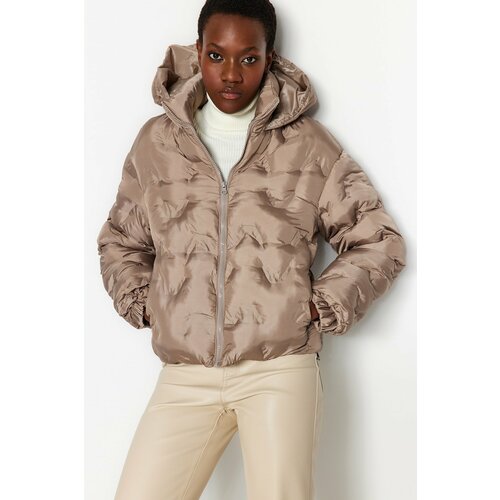 Trendyol Winter Jacket - Brown - Puffer Slike