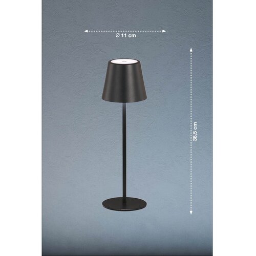 Fischer &amp;amp; Honsel crna led stolna lampa s metalnim sjenilom (visina 36,5 cm) viletto &amp;ndash; Slike