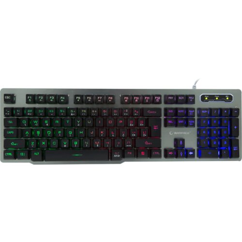  Gaming RAMPAGE KB-R78 Gray / Black USB Rainbow Backlight BiH Layout Gaming Keyboard Slike