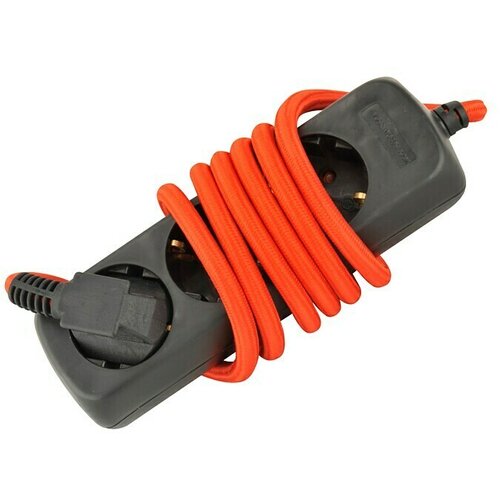 Unitec Produžni kabel s utičnicama (3-struko, Crno-crvene boje, Dužina kabela: 1,4 m) Slike