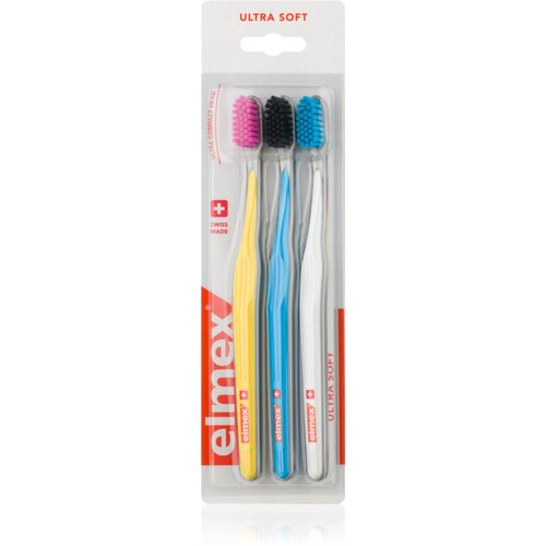 Elmex Swiss Made četkice za zube ultra soft 3 kom Yellow + Blue + White 3 kom Cijene