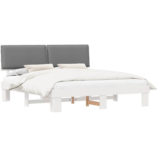  Krevetni okvir s tapiciranim uzglavljem Svijetlo siva Svjetlosiva 180 x 200 cm Slike