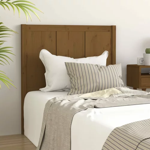  Uzglavlje za krevet boja meda 105,5x4x100 cm masivna borovina