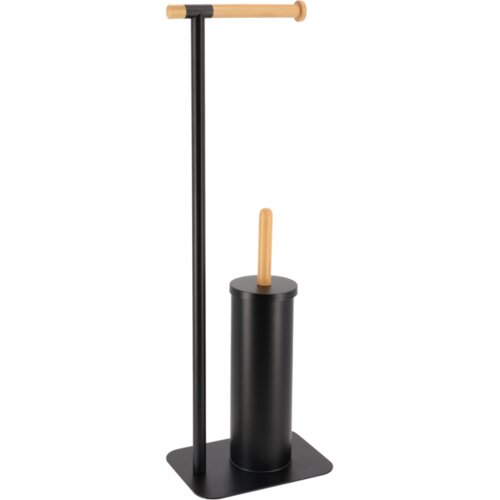 Tendance držač toaletnog papira i wc četke, bambus/metal, crni Cijene