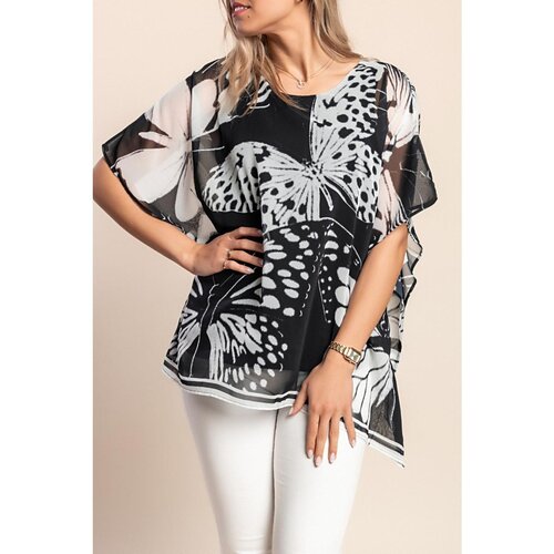 Fenzy Bluza S Uzorkom Leptira, Crna Slike