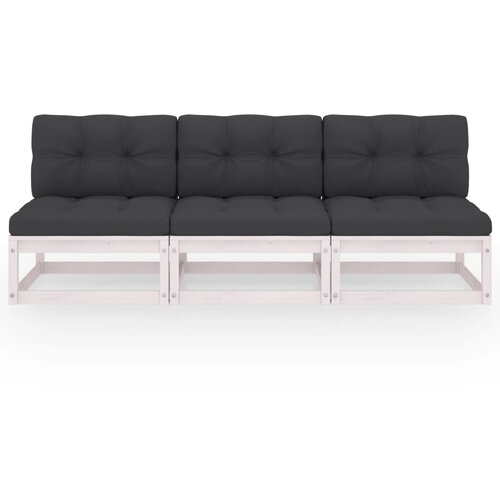 Maison Chic Vrtni kavč - Sofa - Kanape trosed z blazinami trdna borovina, (21726556) Cene
