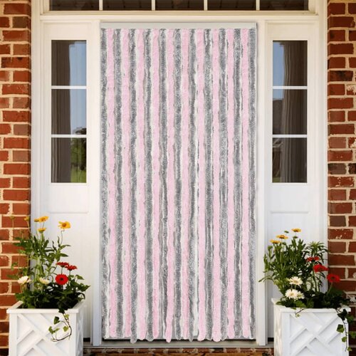 vidaXL Zastor protiv muha srebrnosivi i ružičasti 100 x 230 cm šenil Cijene
