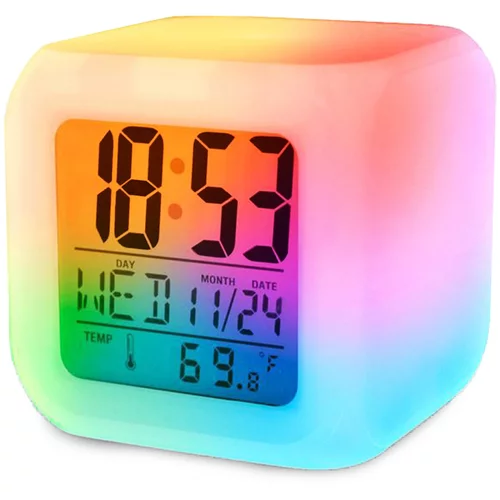  LCD LED RGB budilka in termometer AKCIJA