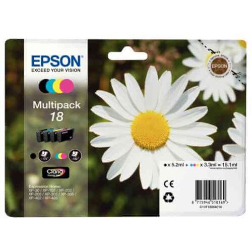 Epson komplet kartuš 18 (C13T18064010) (BK/C/M/Y), original Cene