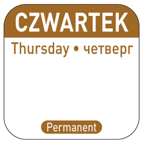 Hendi Nalepke za varnost hrane za posode za večkratno uporabo Četrtek PL RU EN 1000 kos 850107, (21397901) Cene