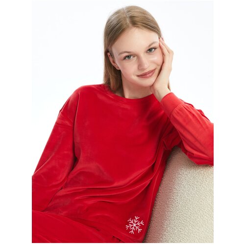 LC Waikiki Crew Neck Embroidered Long Sleeve Women&amp;#039;s Pajama Set Slike
