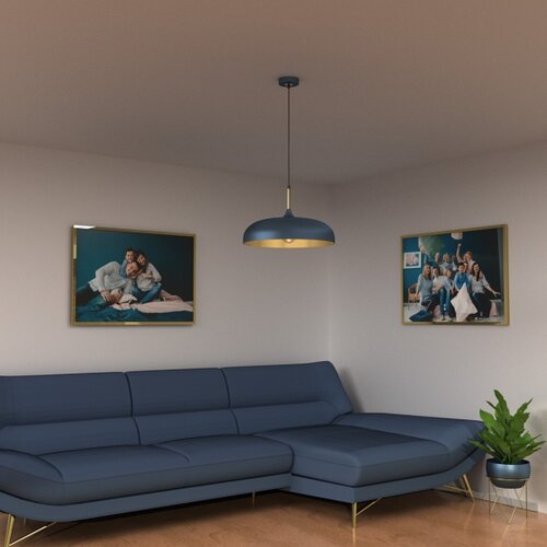  Brilagi - Visilica na sajli ABRAHAM 1xE27/60W/230V &amp;Oslash; 45 cm plava Slike
