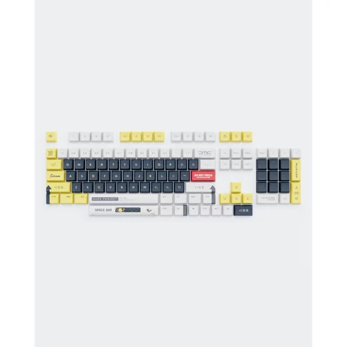 Dark Project - KS-2036 PBT Keycaps (ENG | White/Yellow), (20850145)