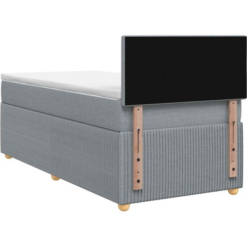  Boxspring krevet s madracem Svjetlosiva 80 x 200 cm Tkanina Slike