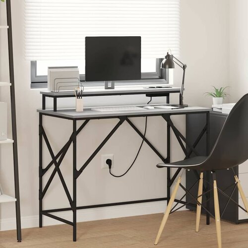  Stol s policom Siva Sonoma 100 x 50 x 86,5 cm Konstruirano drvo Cene