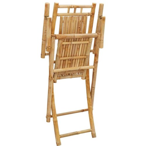  Sklopive vrtne stolice 6 kom 53 x 66 x 99 cm od bambusa Slike