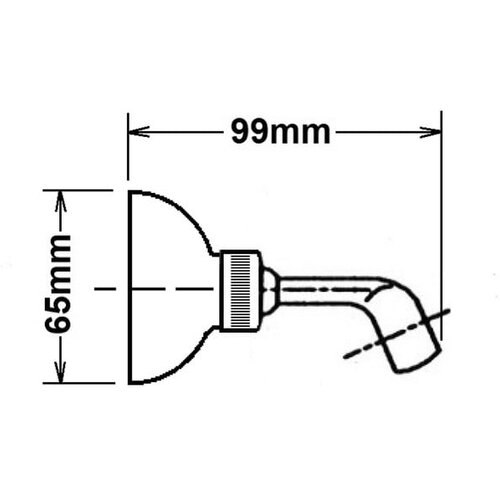 Sapho Medeninasto držalo za glavo za prhanje v sijajno srebrni barvi &amp;oslash; 6,5 cm &amp;ndash; Slike