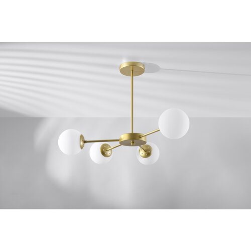 Candellux luster/visilica-mati viseća lampa mesing 4X20W G9 bela abažur Cene