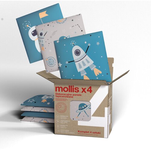 Stegu Mollis PRINT KIDS UFO set od 4 tekstilna panela 30x30 cm Cene