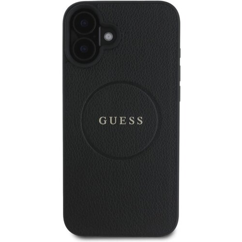 Guess Hrbtni ovitek za iPhone 16 z zrnato teksturo MagSafe, ?rna, (21749258) Slike