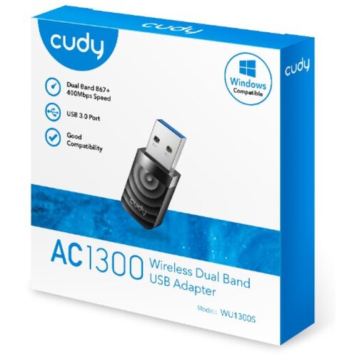 Cudy Mrežni adapter WU1300S, AC1300 Wi-Fi USB 3.0 Adapter Slike