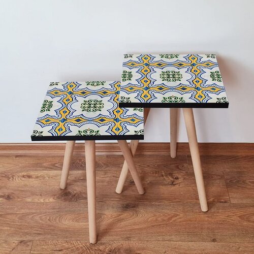 Hanah home 2Shp30 - Multicolor Multicolor Nesting Table (2 Pieces) Cene