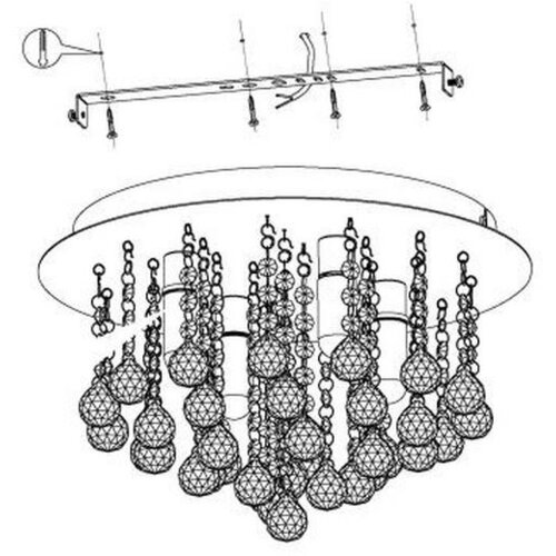 Eglo almonte stropna/4, led, g9, 4x3w, 4x360lm, ip44, krom/kristali Cene