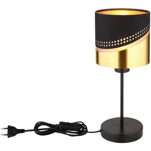Globo 54046T - Stona lampa OR 1xE27/40W/230V, prečnik 16 cm, crna/zlatna Slike