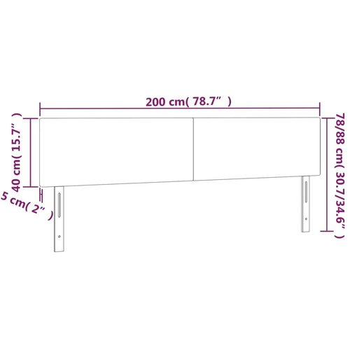  Uzglavlja 2 kom bijela 100x5x78/88 cm od umjetne kože Slike